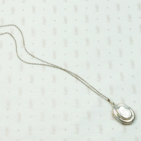 Vintage Double Sided Oval Sterling Locket