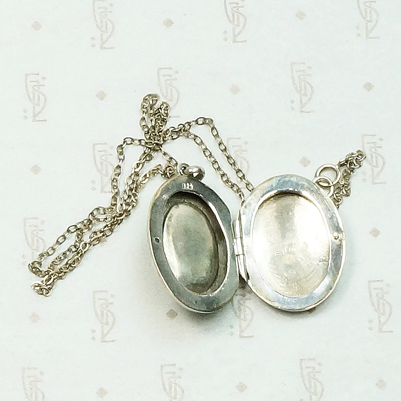 Vintage Double Sided Oval Sterling Locket