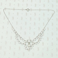 Sparkling Crystal Art Deco Swag Necklace