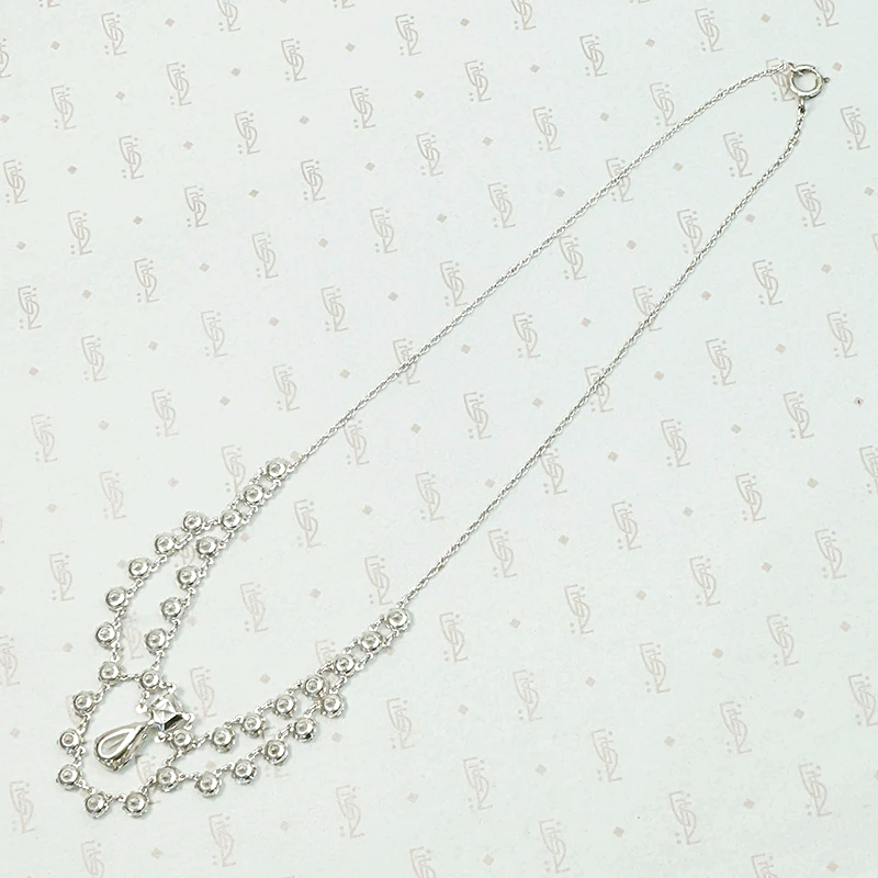 Sparkling Crystal Art Deco Swag Necklace