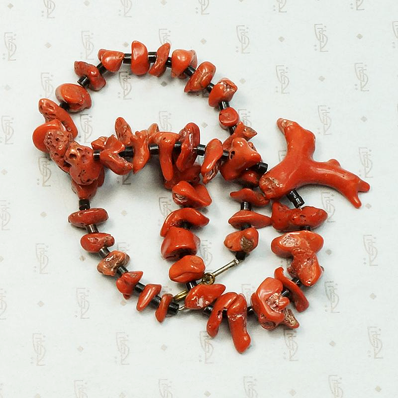 Incredible Red & Black Organic Bead Necklace