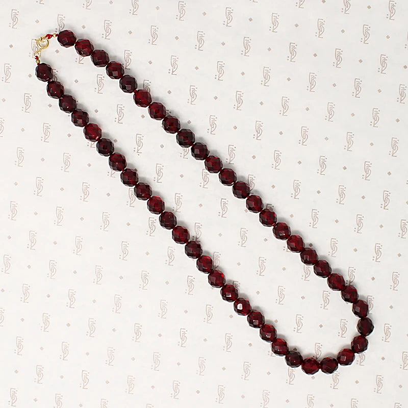 Cranberry Red Molded Glass Beads