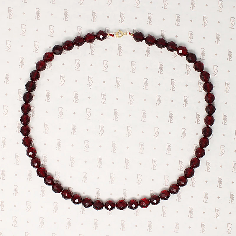 Cranberry Red Molded Glass Beads
