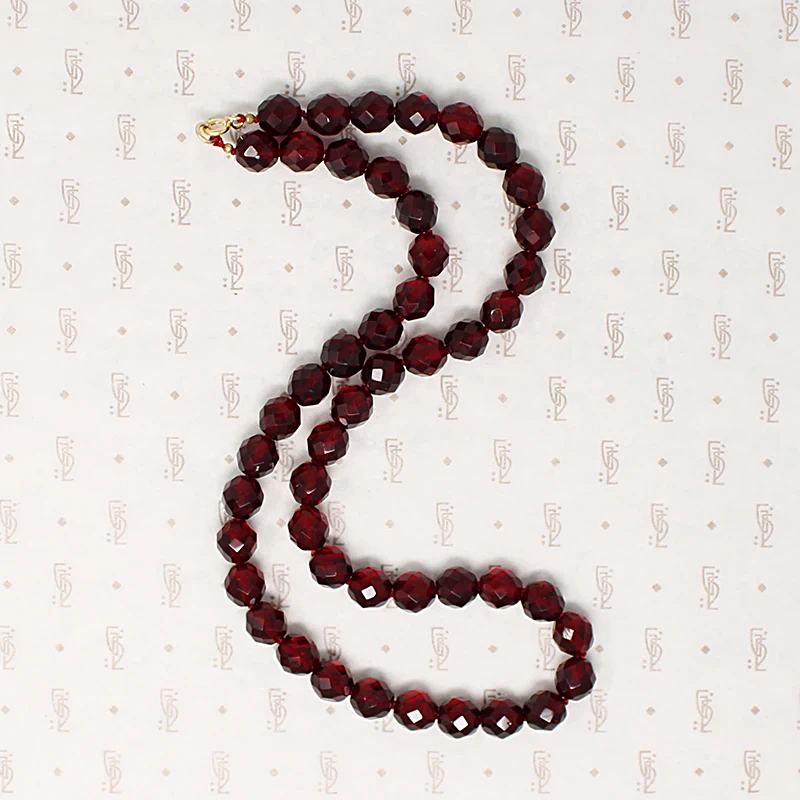 Cranberry Red Molded Glass Beads