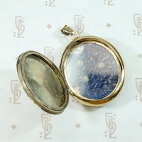 Enameled & Engraved Victorian Pearl-Set Gold Locket