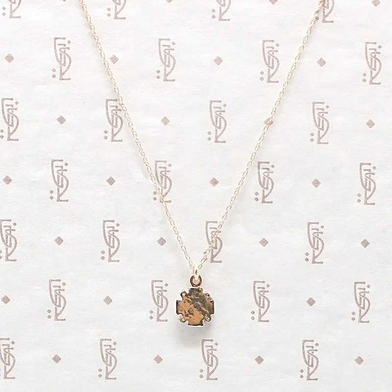 Tiny French Cross & Crown Conversion Pendant