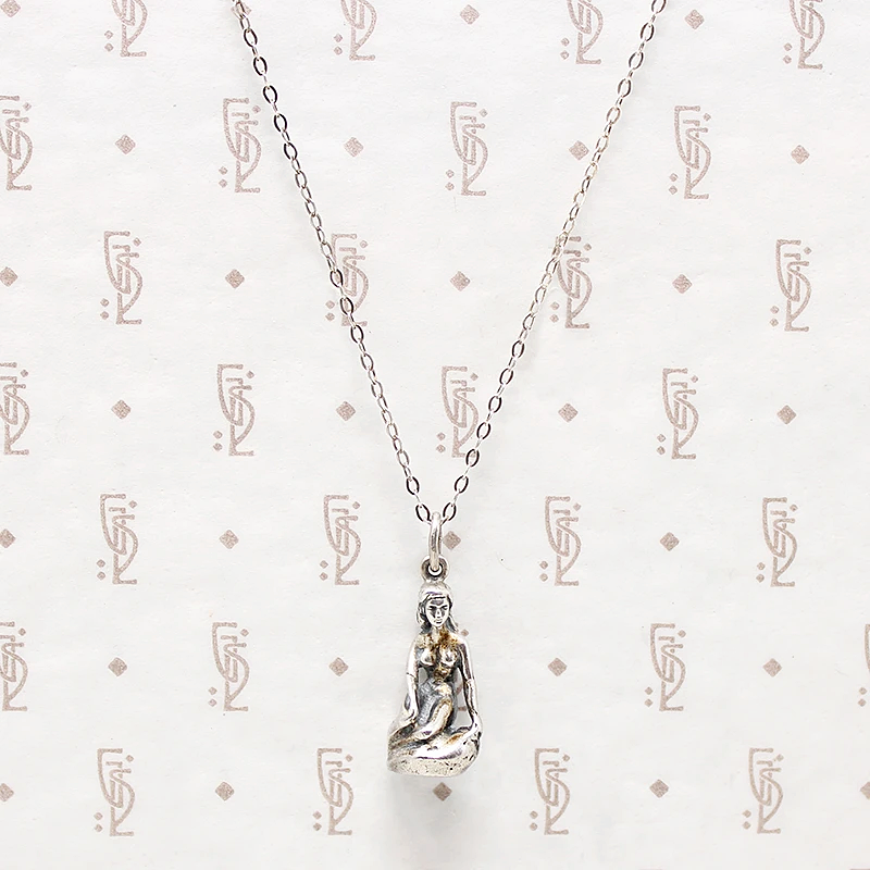 Copenhagen's Little Mermaid Vintage Silver Charm