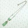 Carved Jade Art Deco Necklace with Silver Links