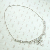 Dazzling Deco Crystal Swag Necklace