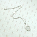 Delicate Filigreed Camphor Glass Necklace