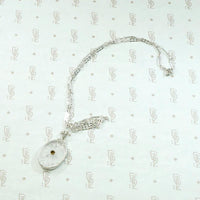 Delicate Filigreed Camphor Glass Necklace