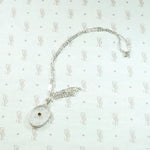 Delicate Filigreed Camphor Glass Necklace