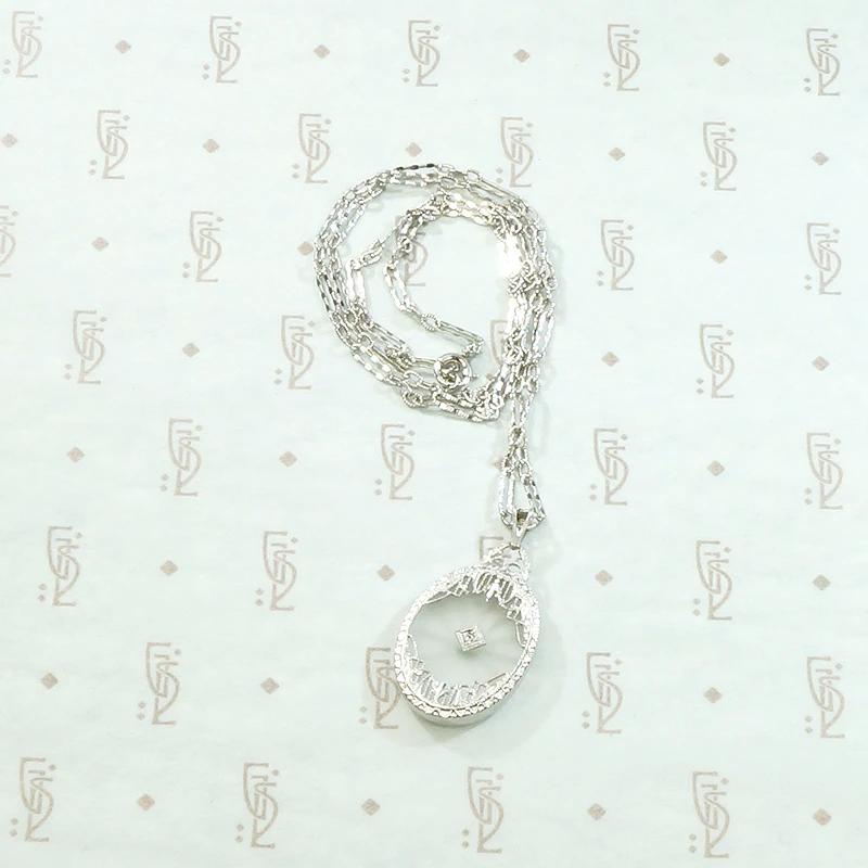 Delicate Filigreed Camphor Glass Necklace