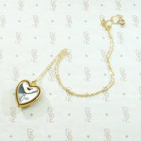 Pretty Faceted Hematite Heart Pendant