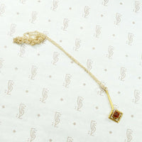 Geometric Gold & Citrine Conversion Pendant