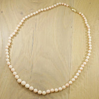 Blushing Angel Skin Coral Beads with Gold Clasp