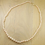 Blushing Angel Skin Coral Beads with Gold Clasp