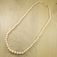 Blushing Angel Skin Coral Beads with Gold Clasp