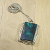Vivid Azurite in Sterling Silver Overlay Pendant