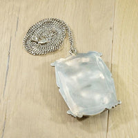 Vivid Azurite in Sterling Silver Overlay Pendant