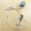 Modernist Amber & Silver Pectoral Necklace