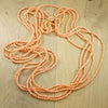 Five Supple Strands of Blushing Pink Beads