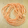Five Supple Strands of Blushing Pink Beads