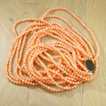 Five Supple Strands of Blushing Pink Beads