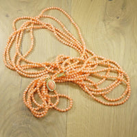 Five Supple Strands of Blushing Pink Beads