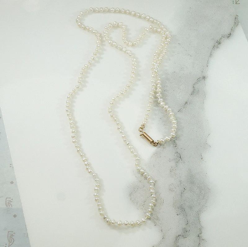Delicate Antique Natural White Pearl Necklace