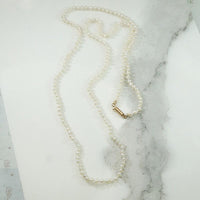Delicate Antique Natural White Pearl Necklace