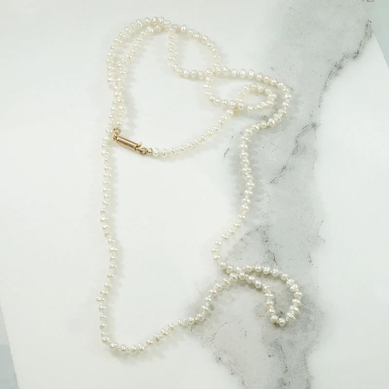Delicate Antique Natural White Pearl Necklace