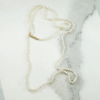 Delicate Antique Natural White Pearl Necklace