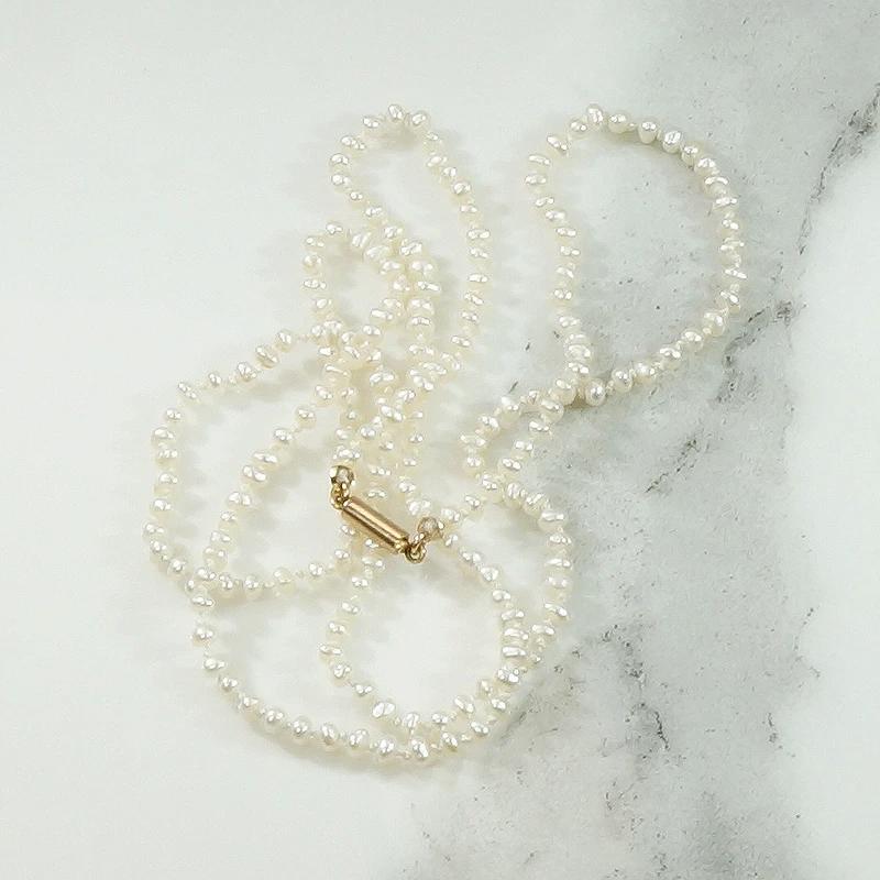 Delicate Antique Natural White Pearl Necklace