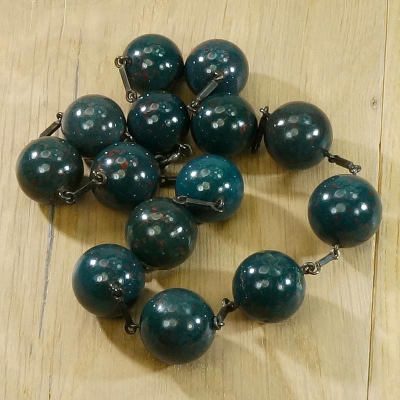 Dark & Dreamy Bloodstone Bead Necklace