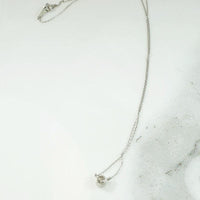 Old Mine Cut Diamond Solitaire Pendant in Platinum