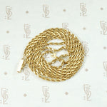 Vintage Gold Diamond-Cut Rope Chain