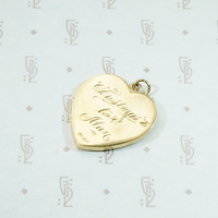 Sassy 1970s heart charm with diamond
