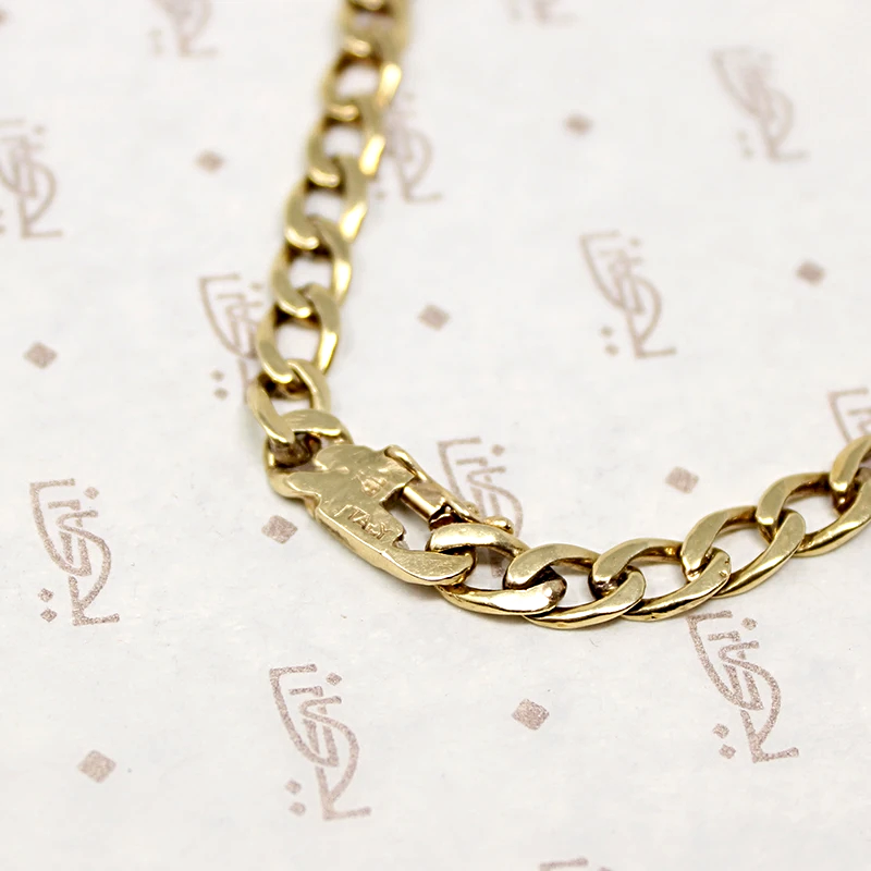 Chic Disco Era 14k Gold Collar with Diamond Encrusted Links