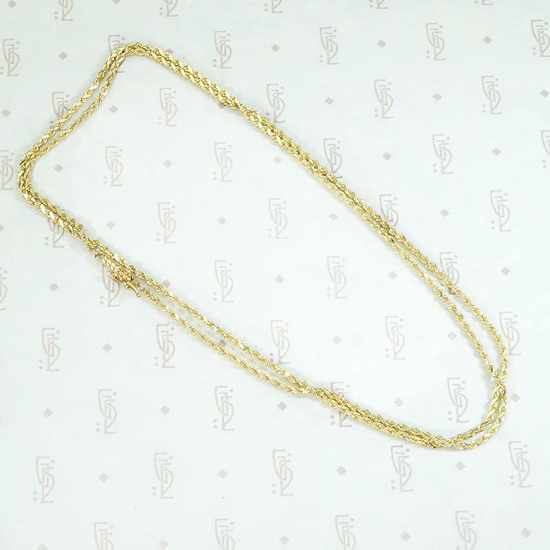 Glittering Gold Diamond Cut Rope Chain