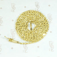 Glittering Gold Diamond Cut Rope Chain