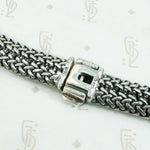 Elegant 80's Italian Gold & Silver Mesh Necklace