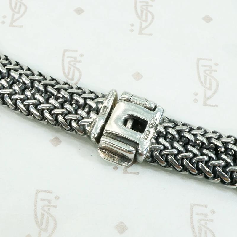 Elegant 80's Italian Gold & Silver Mesh Necklace