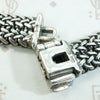 Elegant 80's Italian Gold & Silver Mesh Necklace