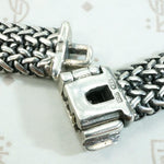 Elegant 80's Italian Gold & Silver Mesh Necklace
