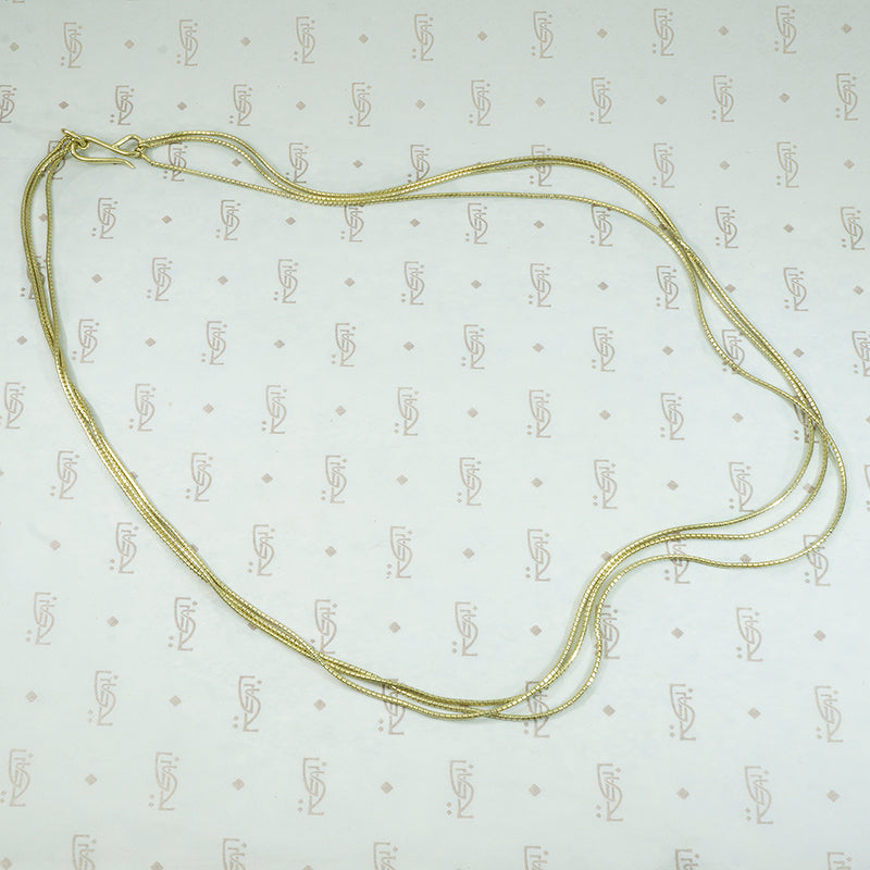 Liquid Triple Strand 18k Chain Necklace