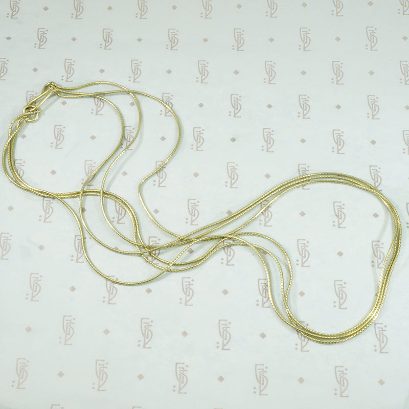 Liquid Triple Strand 18k Chain Necklace