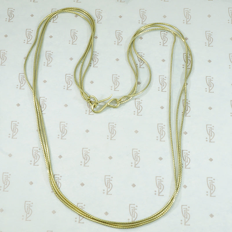 Liquid Triple Strand 18k Chain Necklace