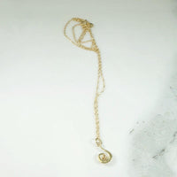 Art Nouveau Gold Spiral Diamond Pendant