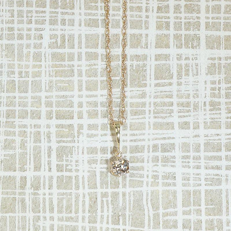 Victorian Old Mine Cut Diamond Solitaire Pendant